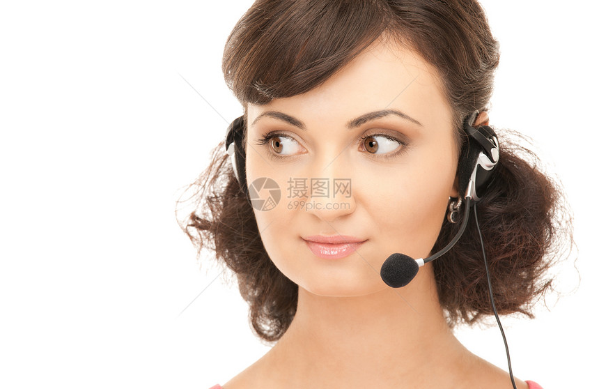 帮助热线求助服务技术手机商业接待员女性秘书耳机服务台图片