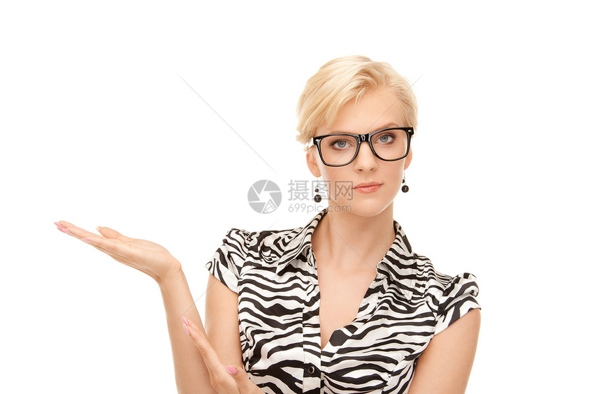 椰枣上的东西手势广告棕榈学生商务女性女孩眼镜白色成人图片
