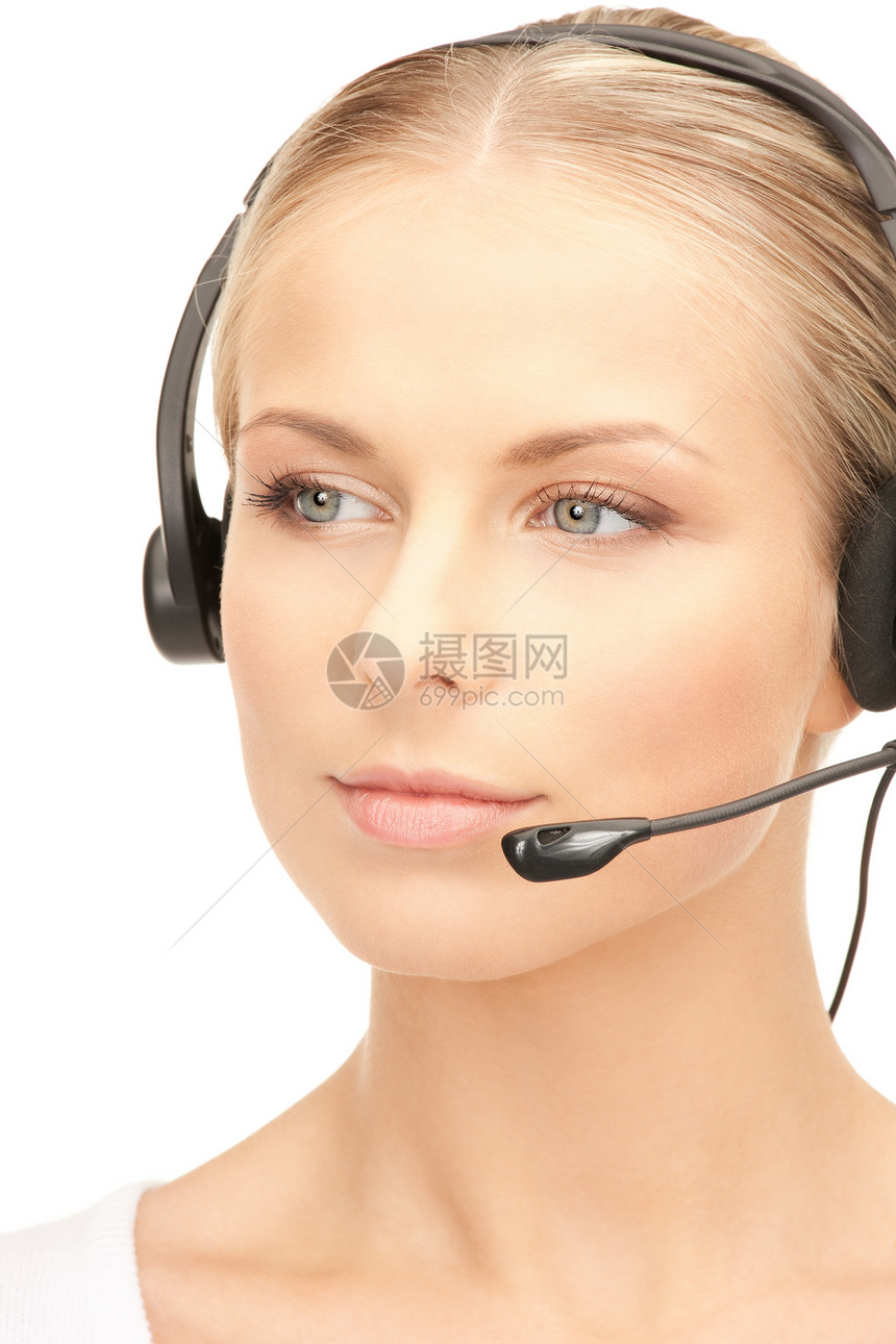 帮助热线手机女孩操作员接待员服务顾问耳机代理人技术商业图片
