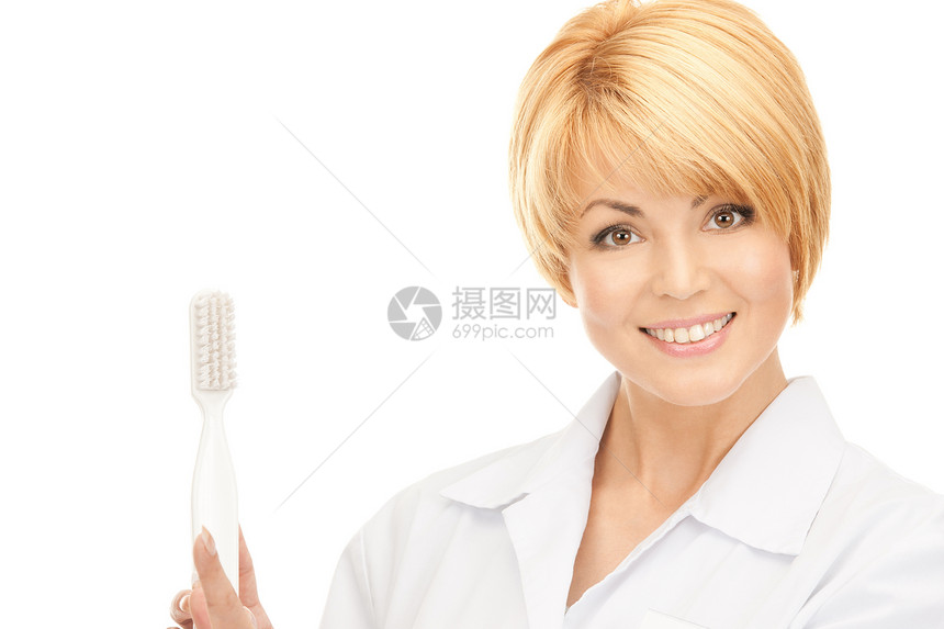 牙刷医生牙科假牙搪瓷卫生专家保健口腔科刷子打扫女性图片