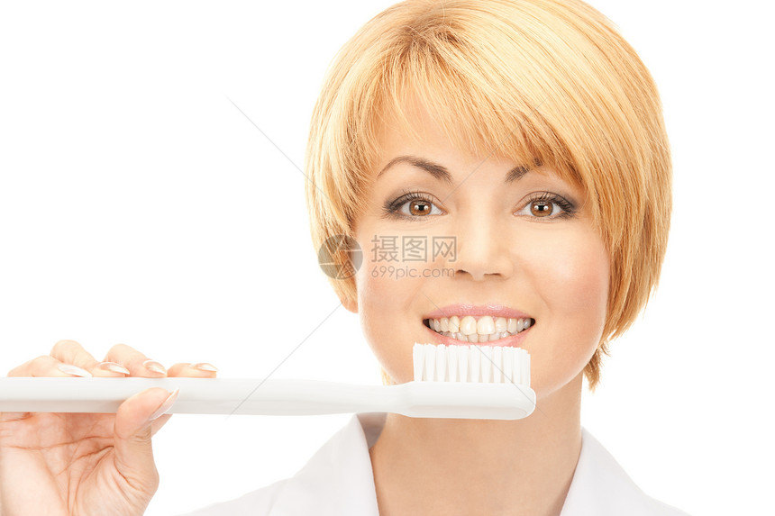 牙刷医生打扫药品微笑刷子卫生中年治疗搪瓷牙医专家图片