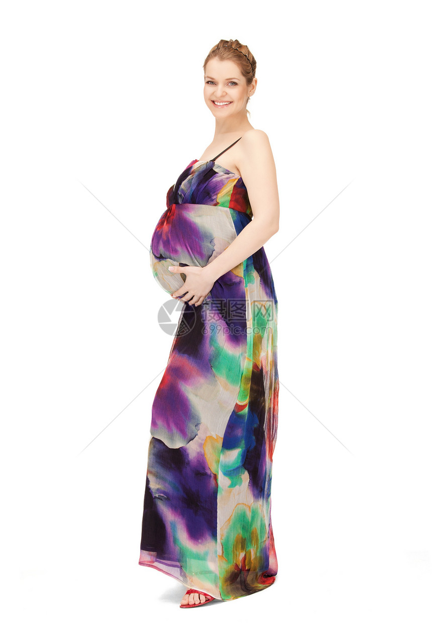 孕妇腹部母爱父母女性女士身体微笑母亲健康产妇图片
