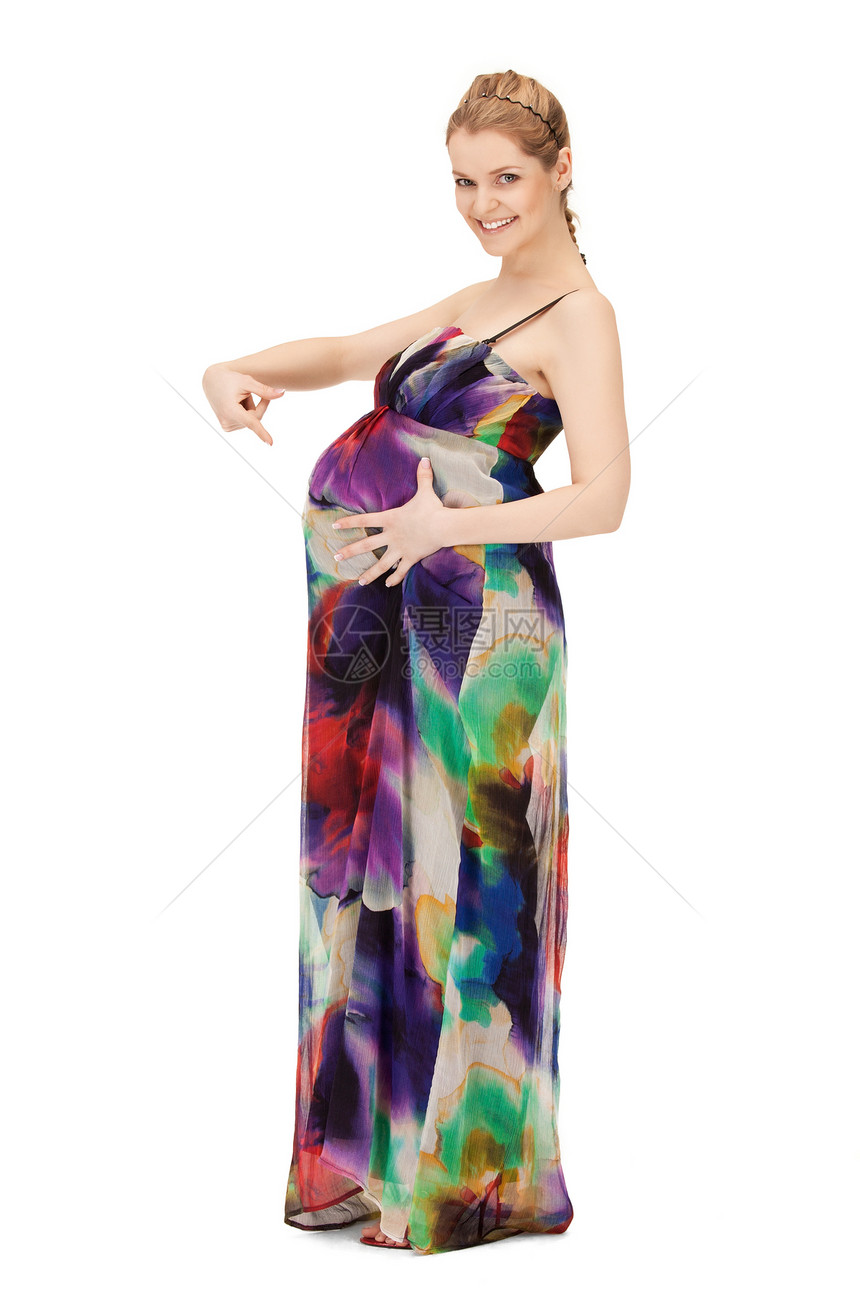 孕妇健康女性微笑投标身体母亲父母腹部妈妈产妇图片