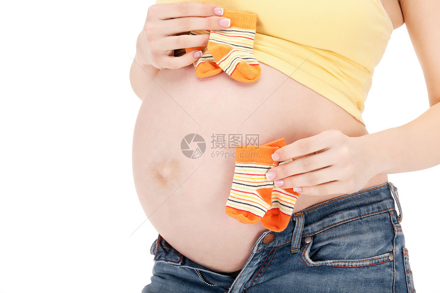 孕妇肚子和双袜子投标母亲双胞胎福利身体羊毛衣服腹部产妇妈妈图片