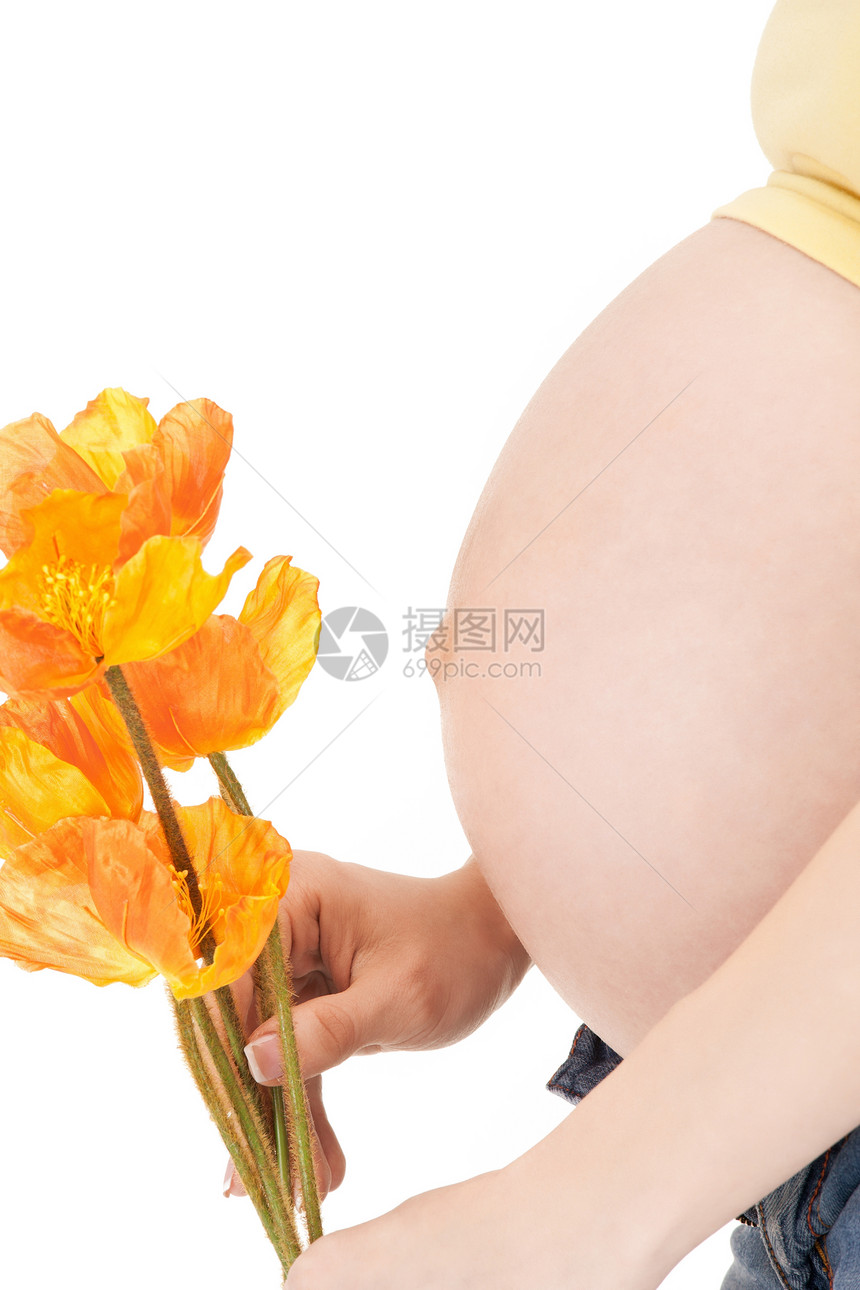 孕妇肚子母性身体植物女士母爱投标女性母亲父母福利图片