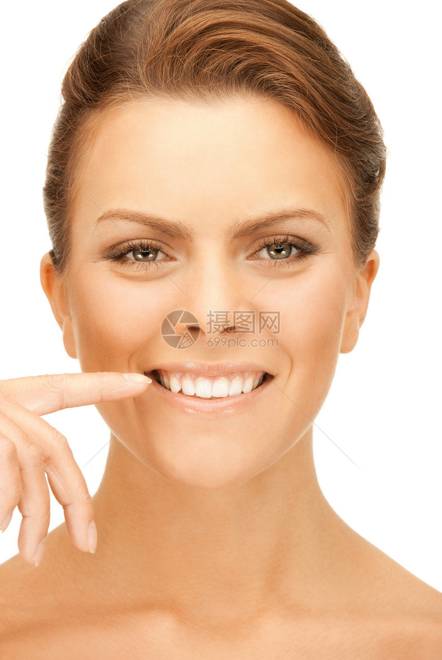 美丽美丽的妇女卫生牙齿活力容貌女性皮肤微笑护理青年女孩图片