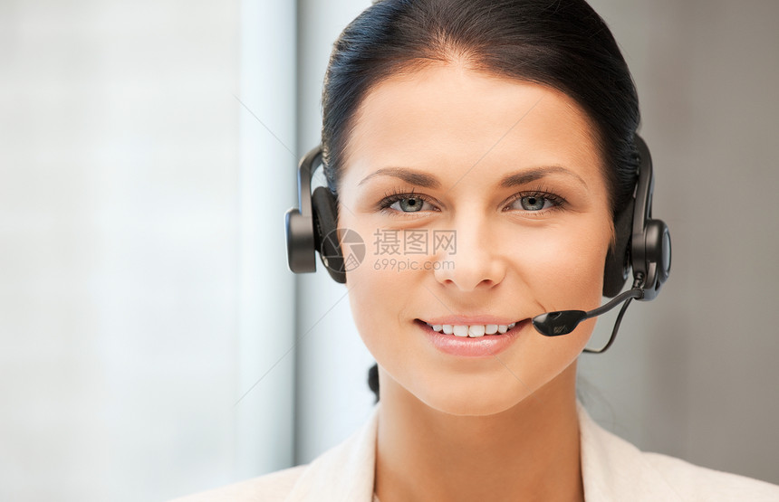 帮助热线技术快乐求助服务手机微笑工人操作员代理人女性图片