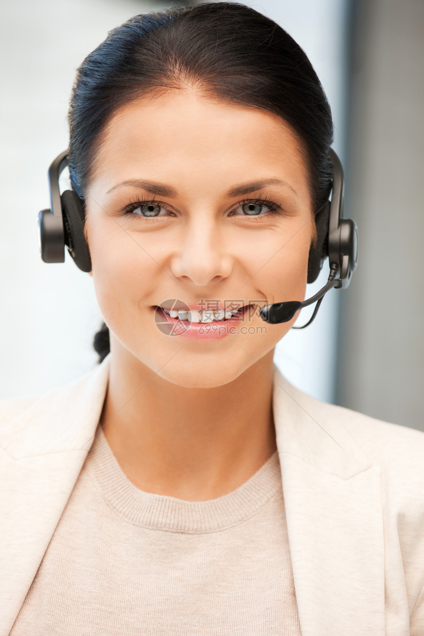帮助热线服务办公室代理人耳机秘书女性工人中心商业接待员图片