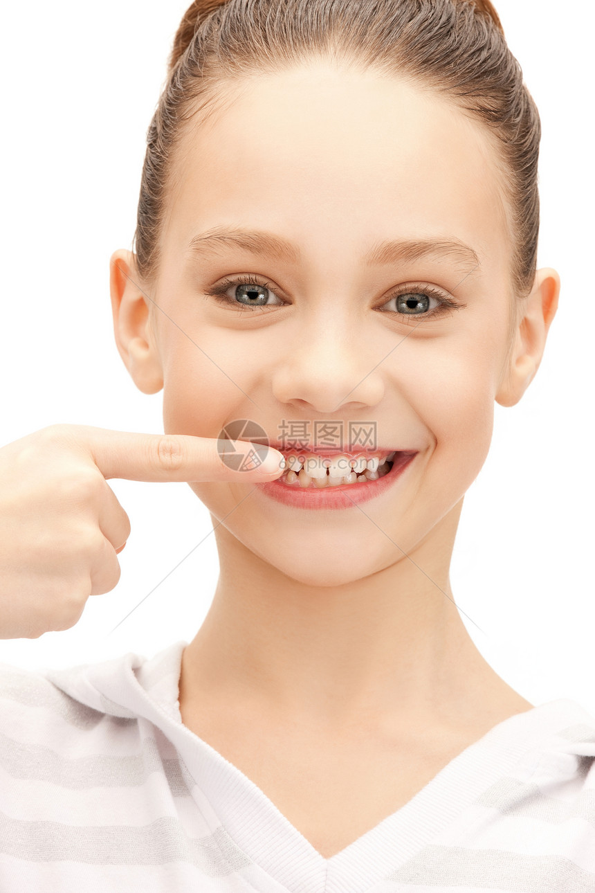 美丽的少女少女孩子卫生青年女性保健牙齿微笑女士活力福利图片