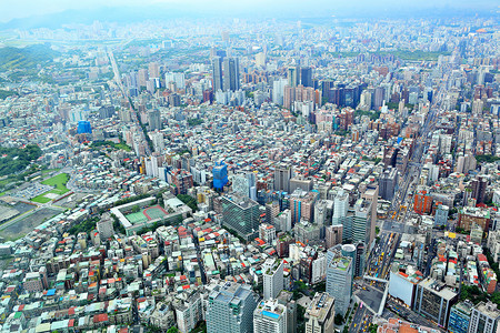 台北市地标风景天际地平线晴天景观城市市中心建筑旅行高清图片
