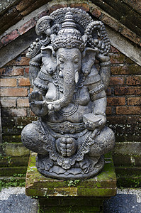 巴利印地安的甘埃什雕像数字上帝寺庙宗教背景图片