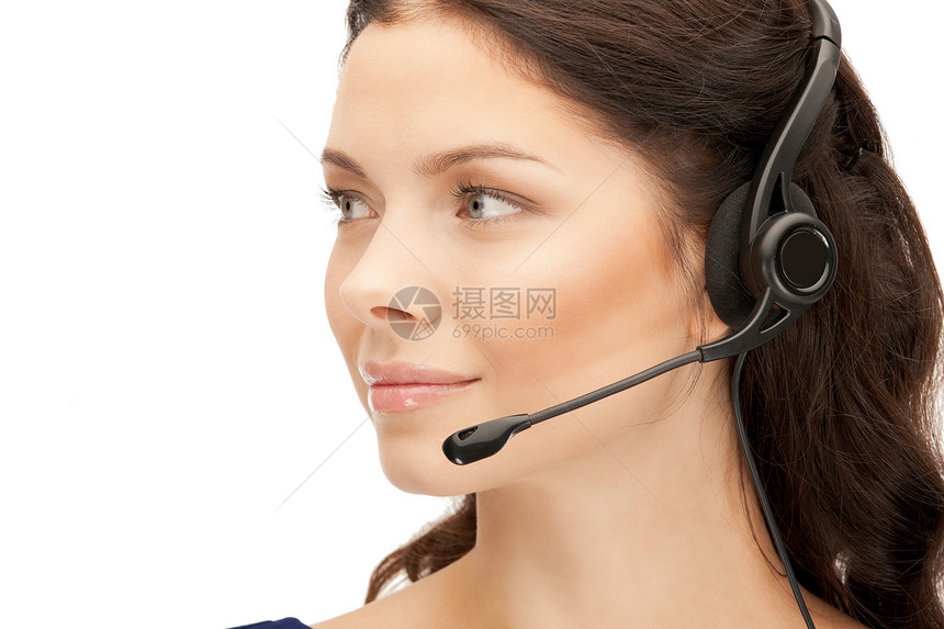 帮助热线耳机工人女孩接待员手机办公室操作员顾问代理人商业图片