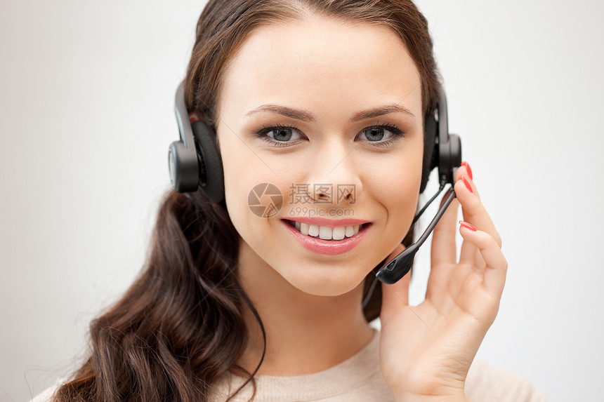 帮助热线接待员商业顾问办公室服务台女性快乐服务微笑技术图片