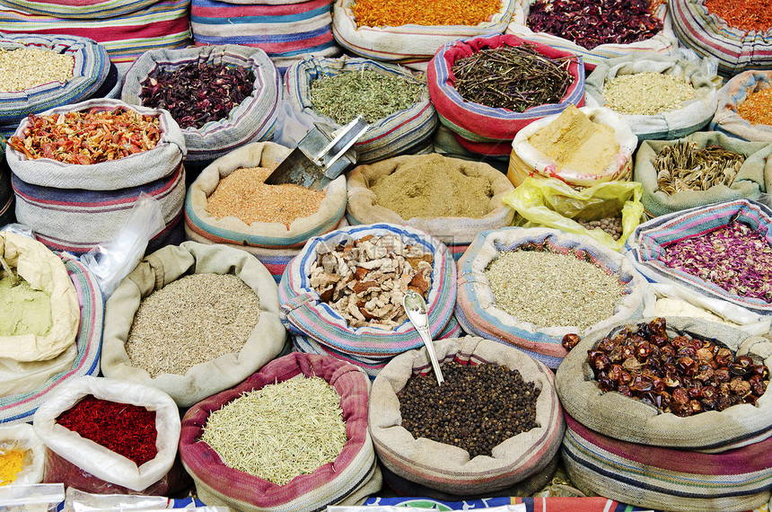 中东部市场cairo Egypt的香料美食食物露天图片