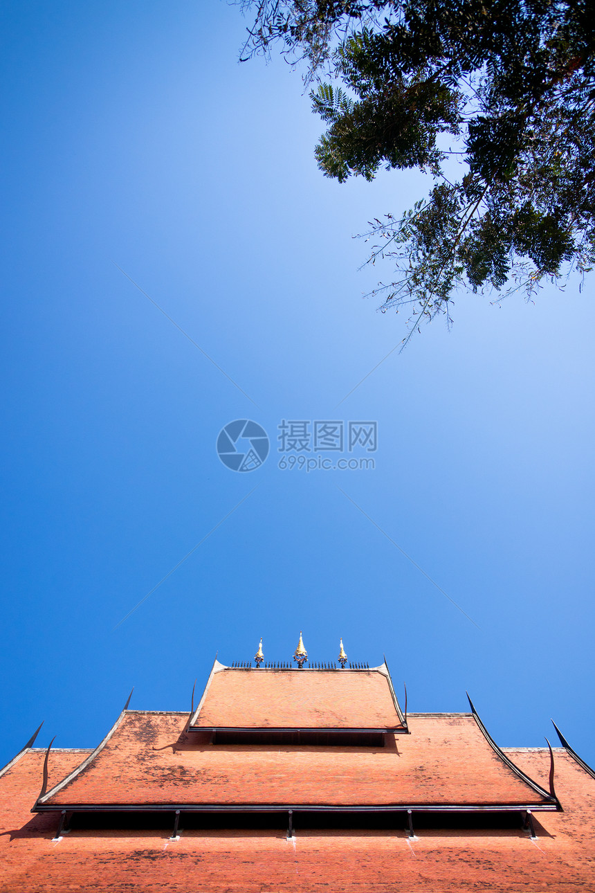 亚洲屋顶建筑建筑学天空文化装饰红色宝塔外观风格艺术图片