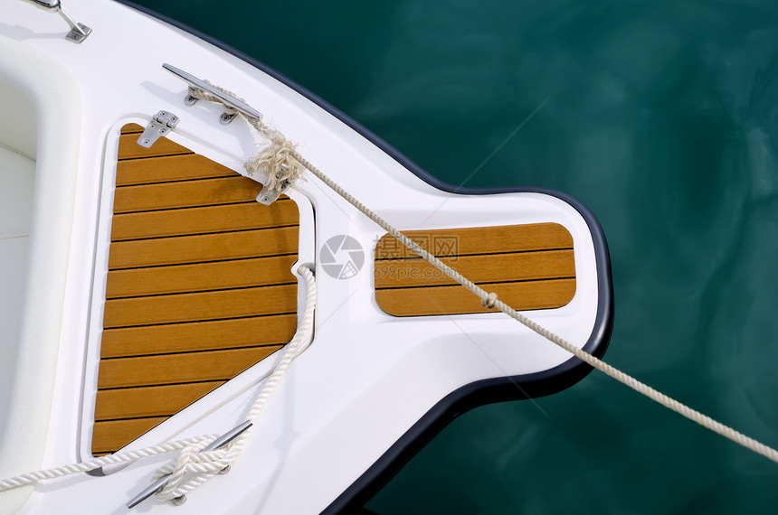 游艇弓运输血管海洋奢华快艇航海白色私人帆船汽艇图片