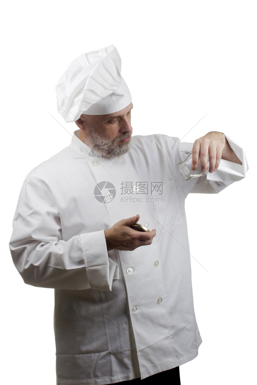 厨师肖画工人剪裁玻璃男人烹饪职业胡须工作情感白色图片