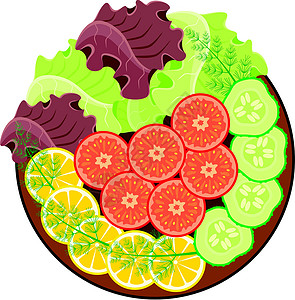 配蔬菜板绘画酱料盘子蔬菜插图沙拉绿色红色茴香午餐背景图片