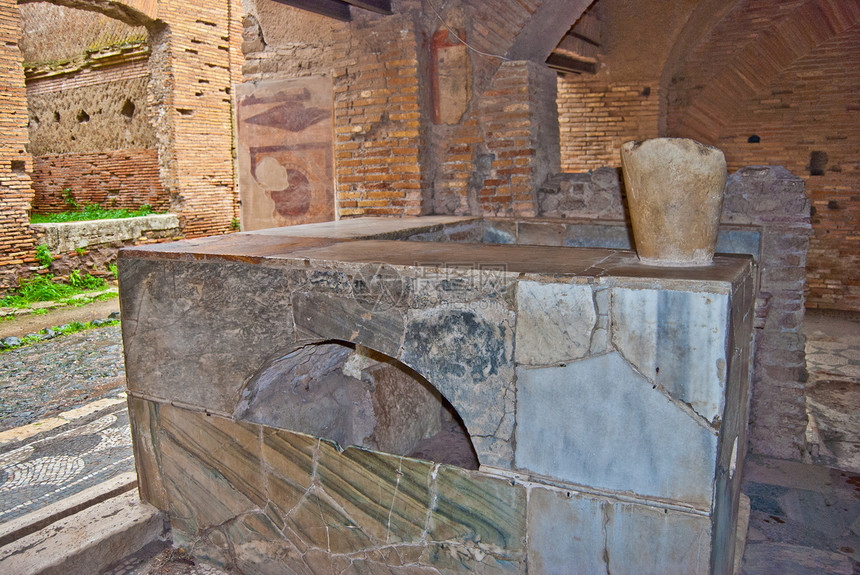 奥斯海马赛克帝国废墟旅行文化建筑学考古学建筑物港口历史性图片