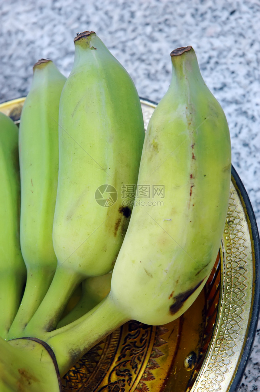 绿香蕉食物饮食绿色热带水果黄色小吃气候白色养分图片