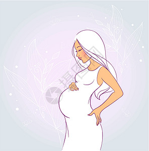 拿着花孕妇怀孕妇女父母生活母性玫瑰身体女性女孩家庭草图腹部设计图片