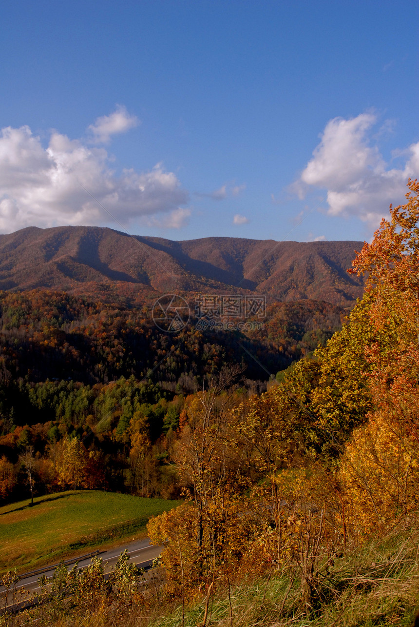Asheville 北卡罗来纳山树木森林丘陵数控天空图片