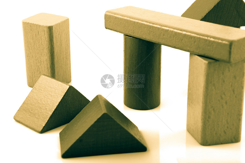 木制构件木头正方形玩具童年游戏喜悦操场工作室房子教育图片