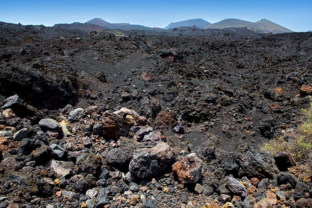 黑石山拉帕尔马火山熔岩黑石观光火山旅行假期旅游土壤公园岩石石头背景