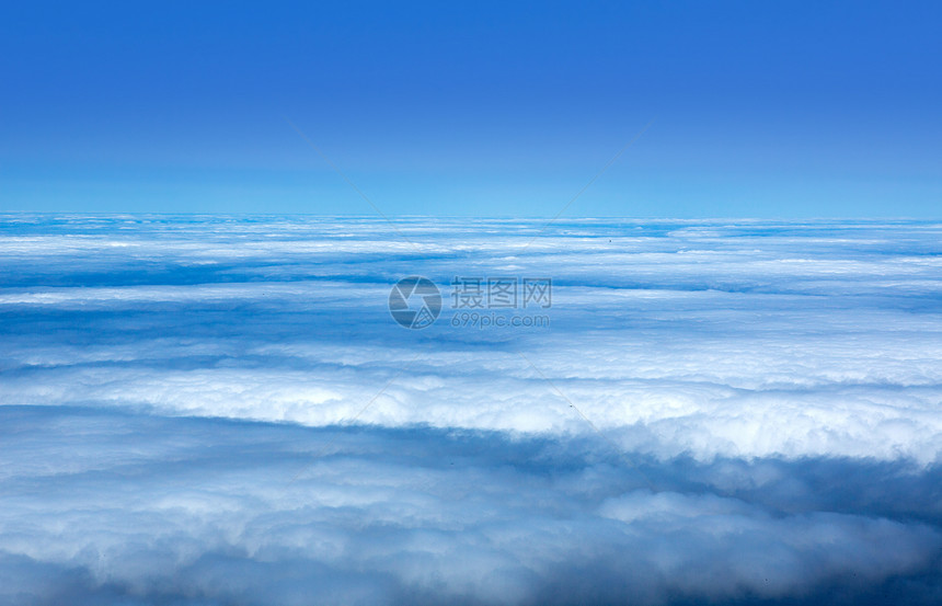 加那利群岛蓝天云海天气飞机高度气氛太阳蓝色臭氧旅游运输环境图片