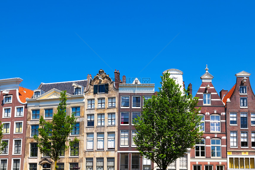 荷兰 阿姆斯特丹天空房子山墙荷卢景观城市首都住房联盟历史图片
