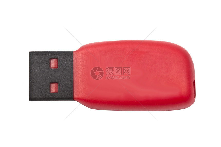 USB 闪光驱动器红色记忆白色内存黑色驾驶电子宏观电脑插头图片