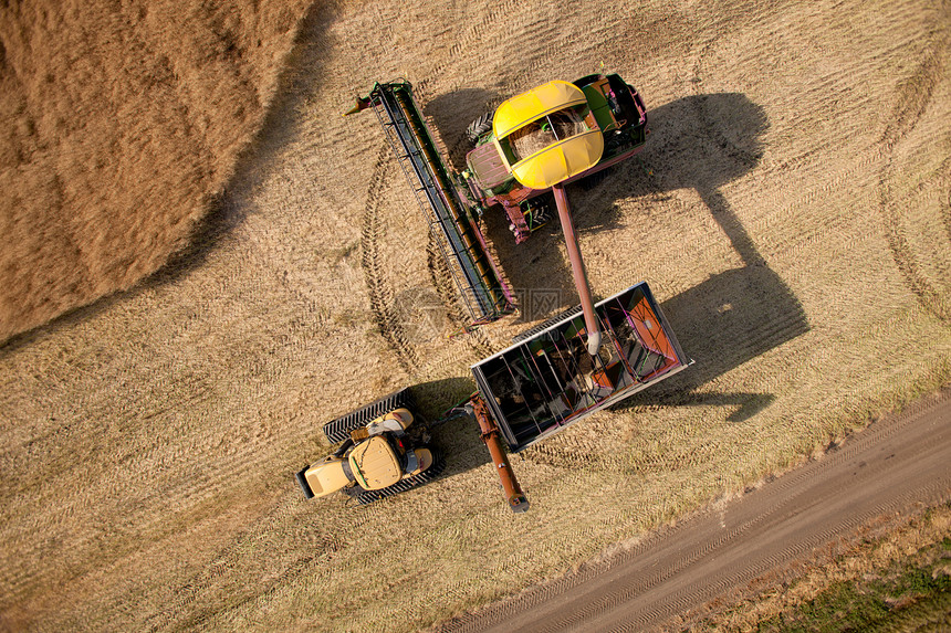 收割空中观察机械油菜籽农业粮食机器大车拖拉机农村卡车收割机图片