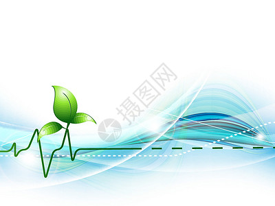 环境向量概念 Eps10植物墙纸生长夹子生态插图艺术曲线海浪生活背景图片