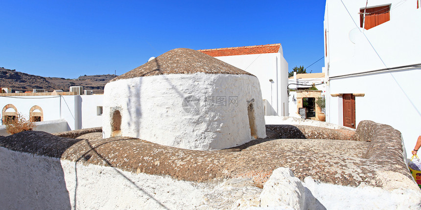林多斯教堂罗得岛希腊图片