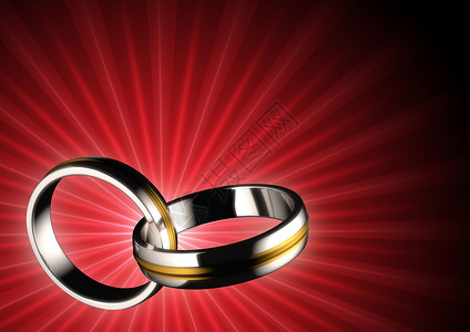 连接环婚礼新生活圆圈形状永恒珠宝订婚夫妻金子戒指高清图片