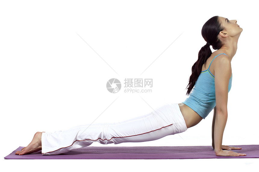 参加健身锻炼的妇女有氧运动成人沉思体操姿势运动瑜伽专注卫生毛巾图片
