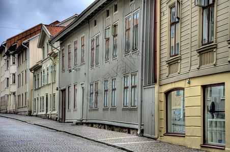 瑞典哥德堡窗户城市建筑景观房屋房子街道木屋背景图片