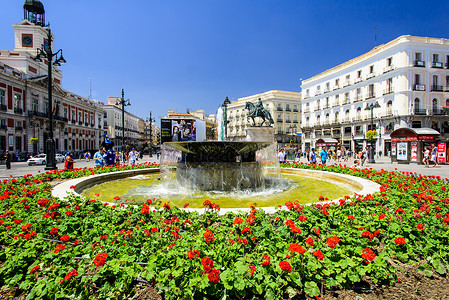 喷泉纪念碑地标旅行建筑广场正方形雕像城市街道背景图片