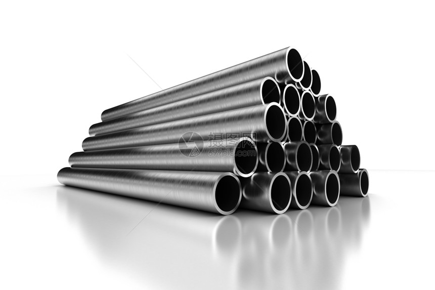 钢管堆金属水平合金工业计算机数字圆柱绘图管子图像图片