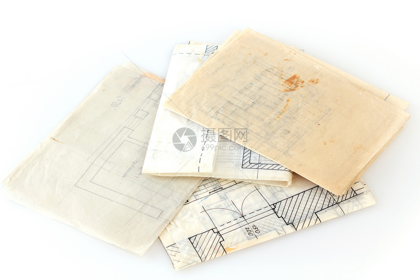 旧纸的建筑设计图地面工具建筑建筑学设计师商业工程房子文书文档图片