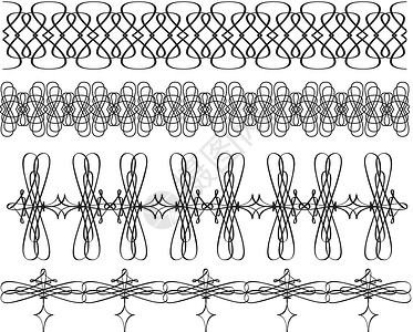 重复的装饰装饰 矢量组合边框背景图片
