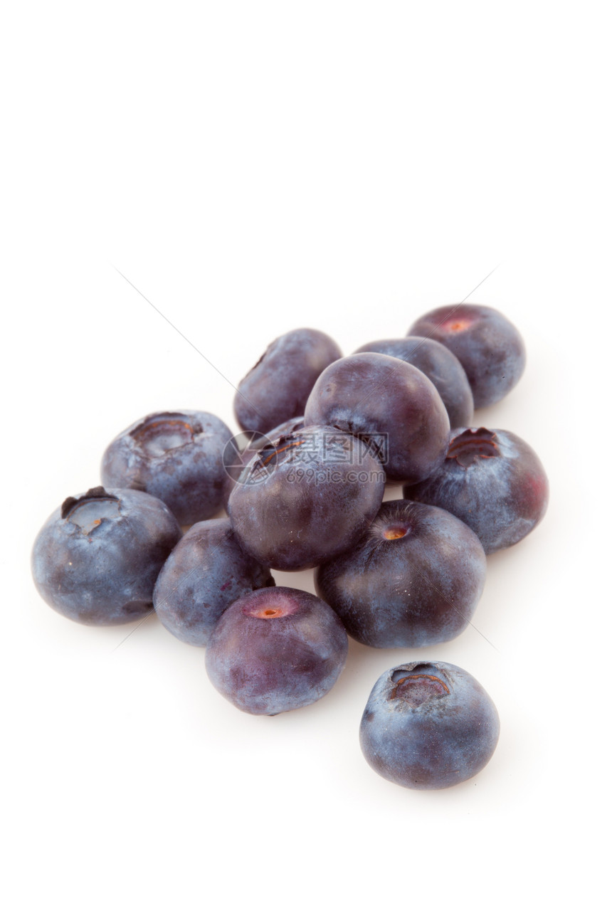 蓝莓影棚食物背景节食白色水果图片