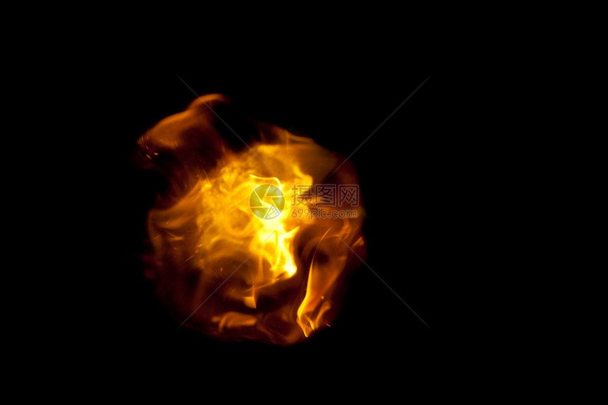 火球火焰黄色对象水平危险影棚燃烧运动图片