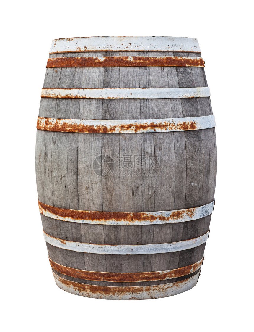 大红酒桶 白底孤立于白底啤酒白色木桶酒厂木头酿酒乡村饮料棕色藤蔓图片