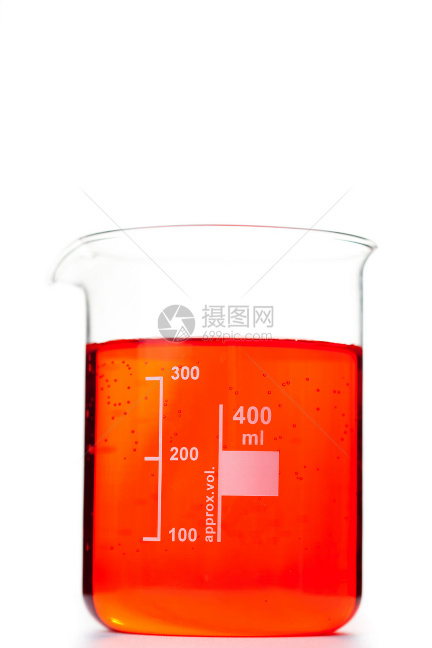 Beaker 贝贝克技术科学准备仪器化工化学烧瓶测量橙子玻璃图片