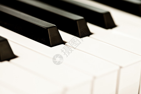 近距钢琴键盘背景图片