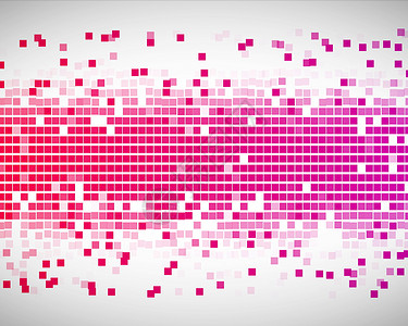 紫色和红色方形数字动画片拆除剪辑动画微光正方形粉色背景图片