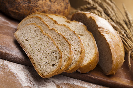 传统面包面粉早餐种子农业厨房美食饮食酵母粮食面团背景图片