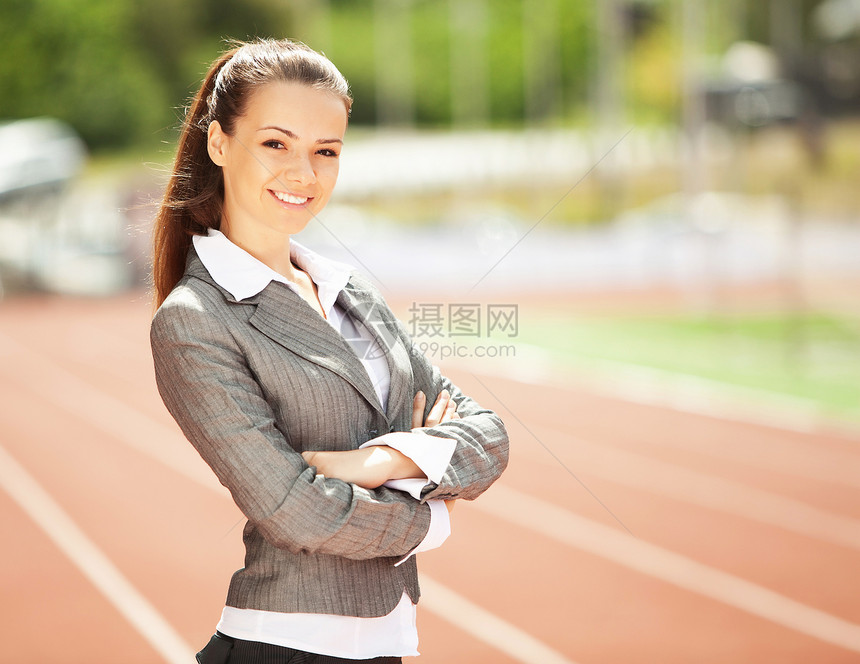 运动体育场女商业妇女服务竞赛活力伙伴商务短跑职业人士运动员管理人员图片
