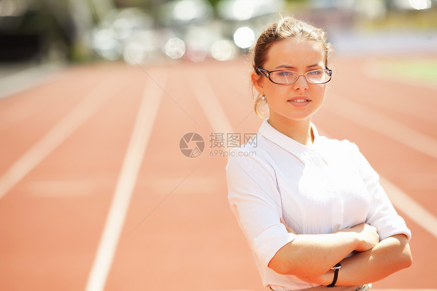 运动体育场女运动员商业管理员竞赛人士管理人员女性竞技跑步成就活力职业商务图片